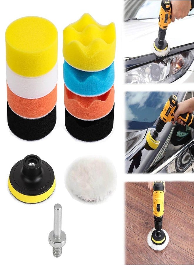 BIRDLINE 11 Pcs Car Foam Polishing Pads Kit, 3 Inch Buffing Pad & Polishing Pads, Drill Buffer Auto Car Polisher Attachment Buffing Kit for Car Polishing, Waxing, Sealing Glaze Multicolor. - Image 1